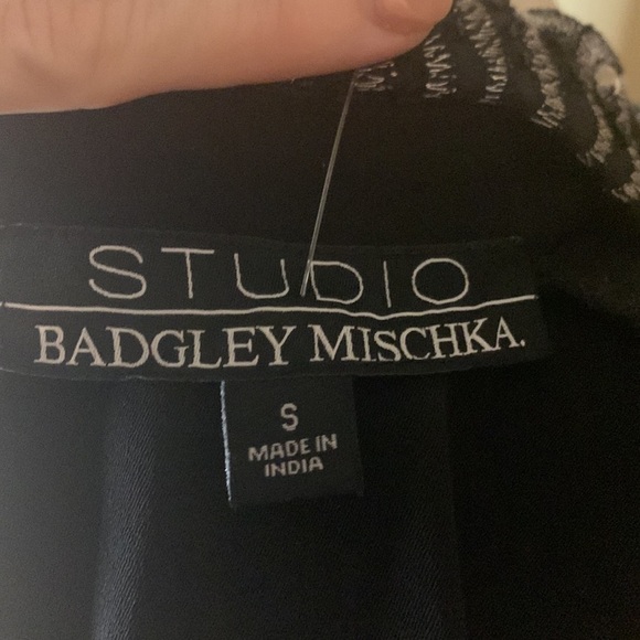 Badgley Mischka “Studio” dress, embroidered and bling collar, size small - Picture 5 of 7